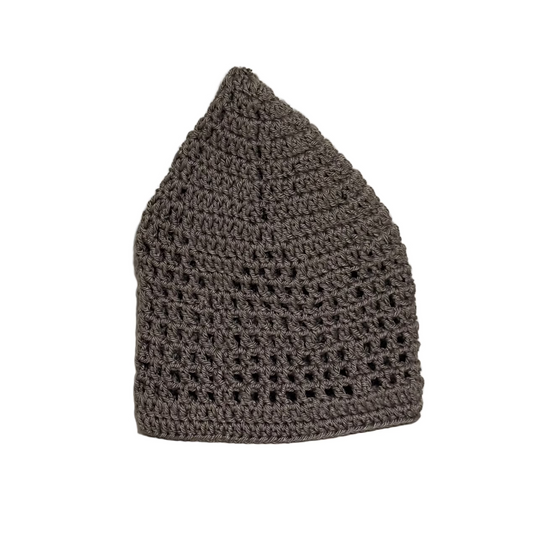Brown knitted cap